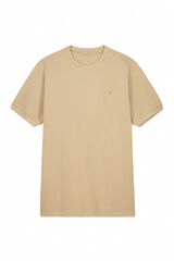 Cortefiel Basic piqué t-shirt Beige