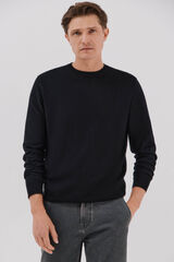 Cortefiel Crew neck cashmere crew neck jersey Black