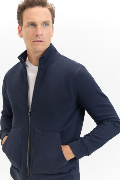 Cortefiel Textured cardigan Navy