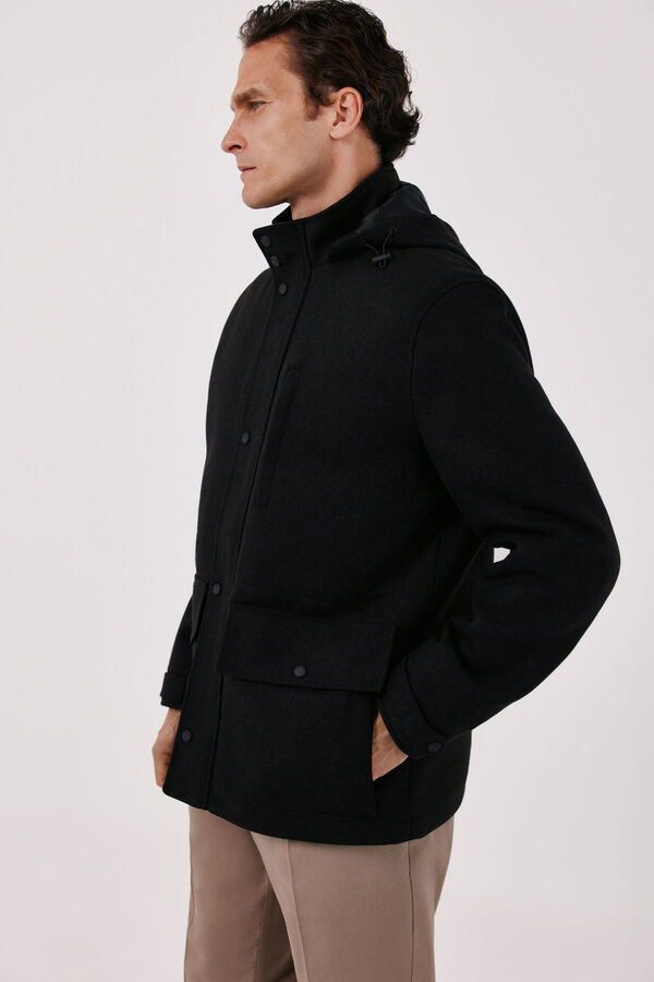 Cortefiel Jacket with lining Dark brown