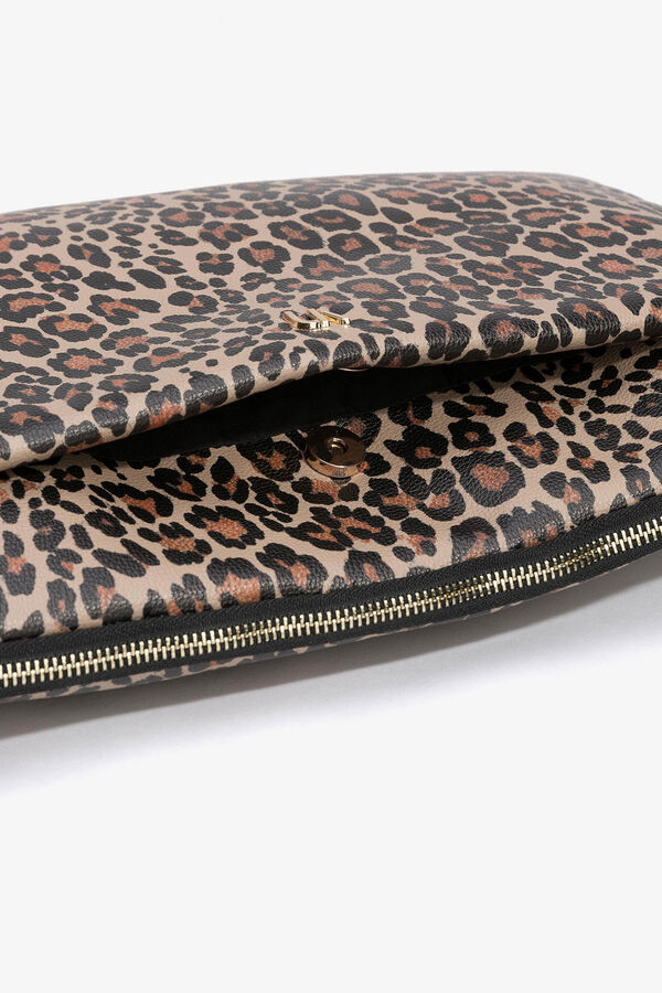 Vilanova Bolso office estampado leopardo Beige