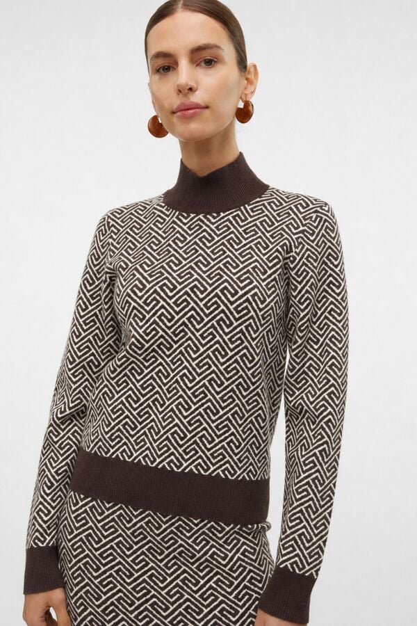 Vero Moda Camisola de gola alta Castanho