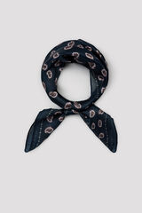 Cortefiel Bandana satinada paisley Estampado azul