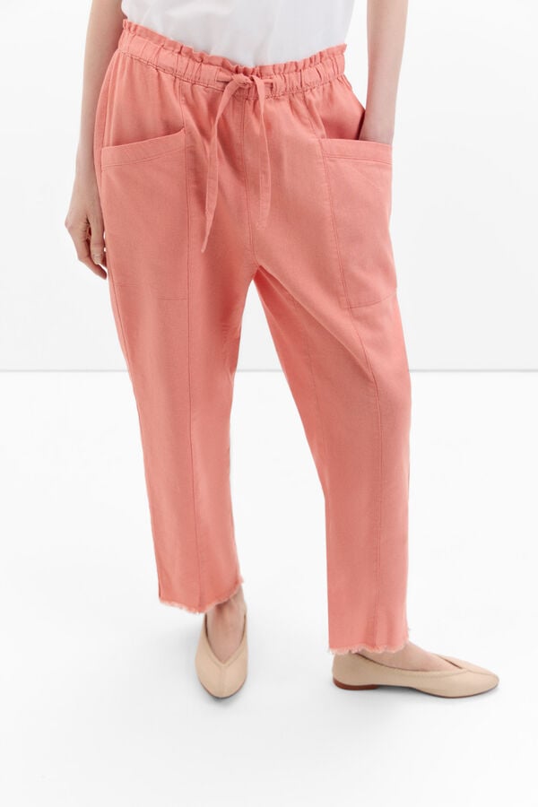 Cortefiel Soft carrot trousers Coral