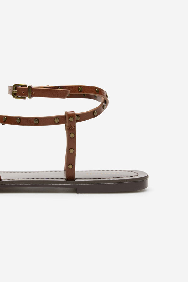 Cortefiel Flat strappy sandal Brown
