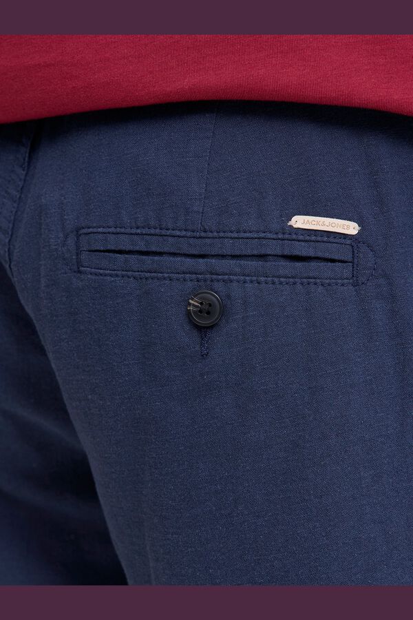 Jack & Jones Bermuda regular fit em linho Azul