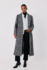 Cortefiel Plaid long coat Multicolour