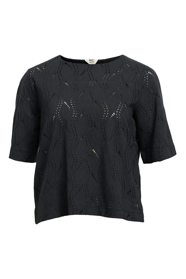 Object Camiseta vazada manga 2/4 Preto