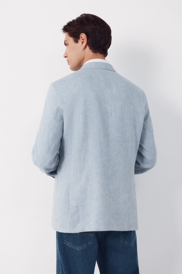 Cortefiel Blazer linho Azul