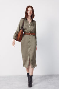 Cortefiel Vestido camisa de cetim