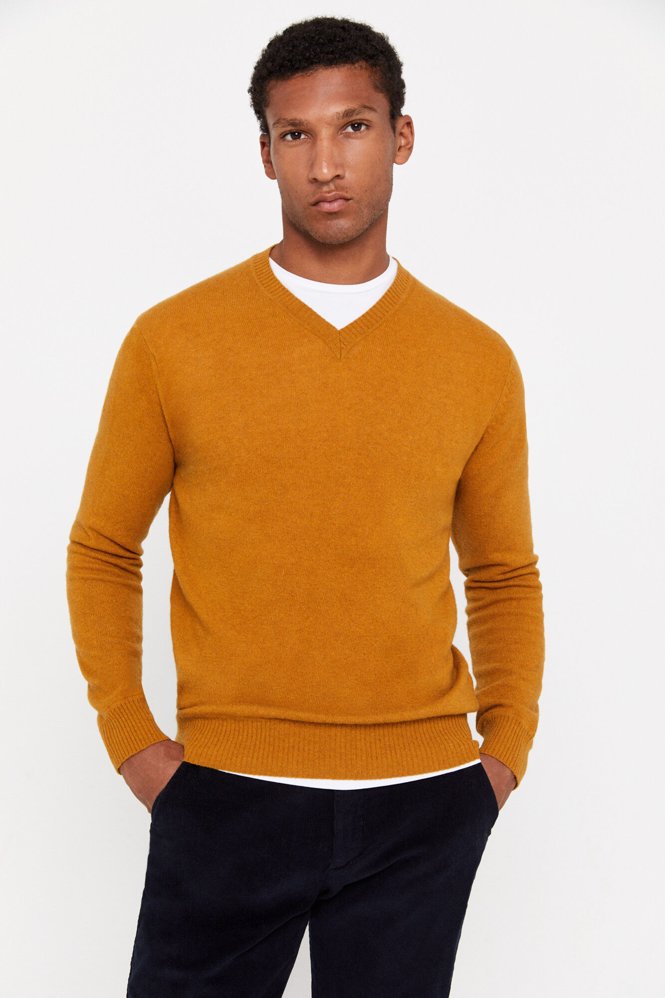 Mustard yellow mens online jumper