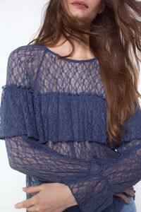 Slowlove Top encaje volante