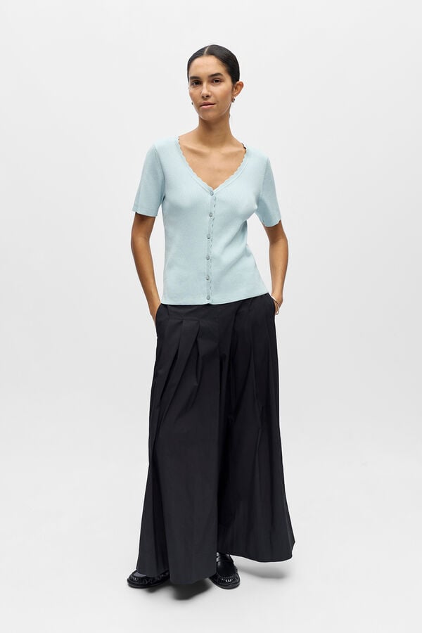 Object Top de malha de manga curta Azul