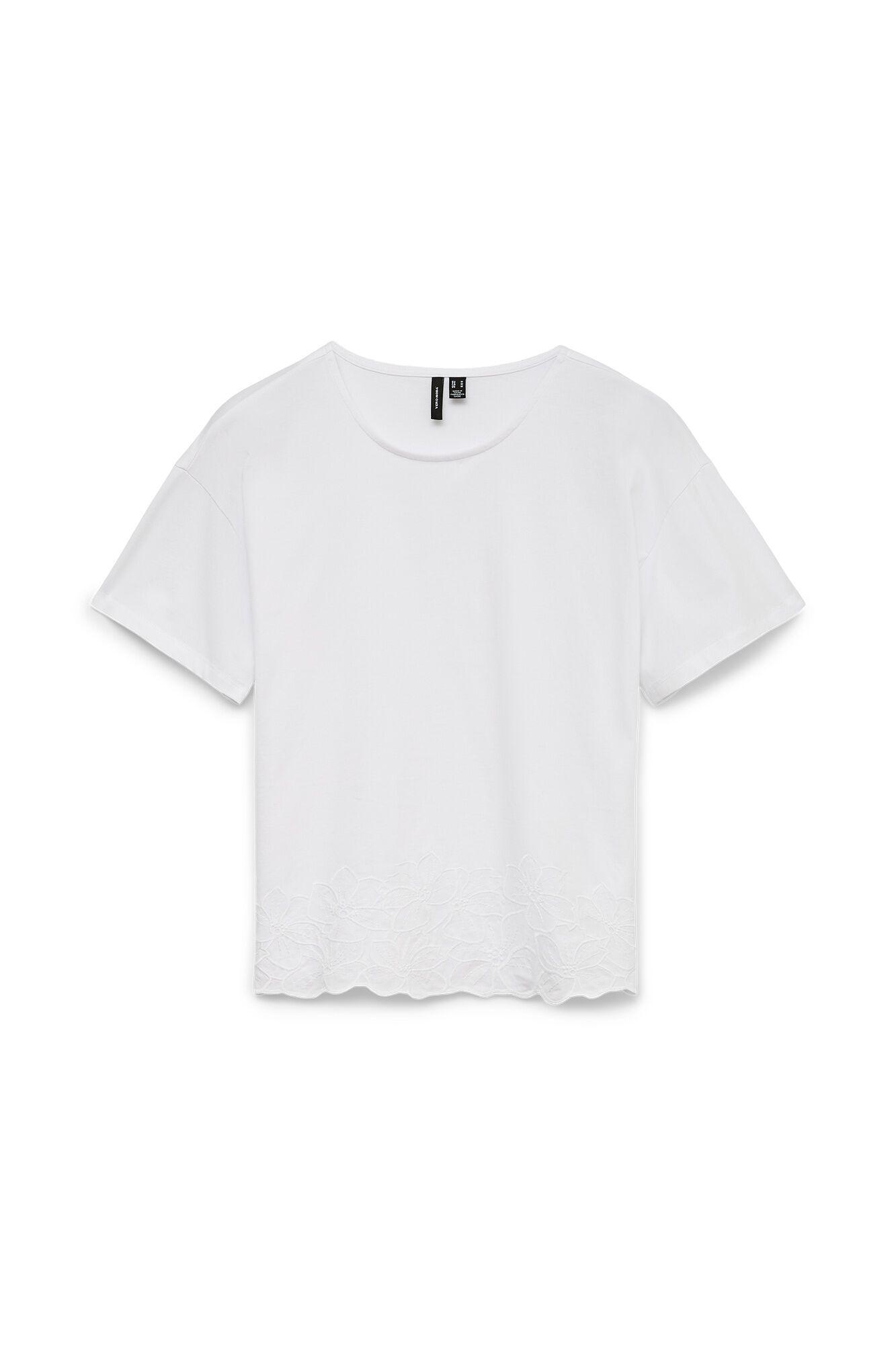 Vero Moda T-shirt b&aacute;sica com detalhe estampado na parte de baixo