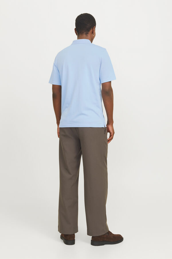 Jack & Jones Camisa pólo liso de regular fit Azul