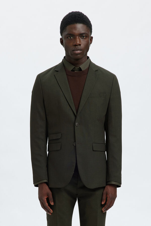 Selected Paletó Slim Fit Verde
