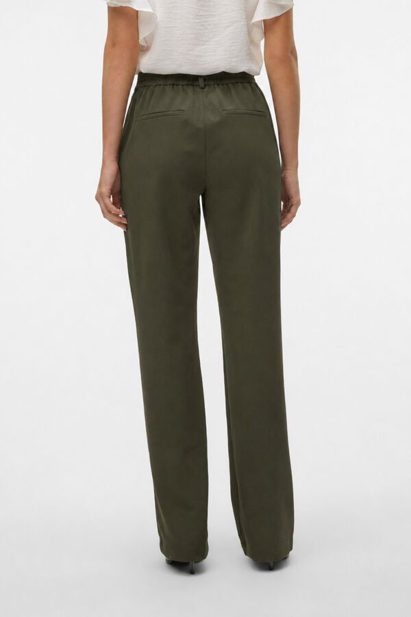 Vero Moda Pantal&oacute;n cintura el&aacute;stica Verde oscuro