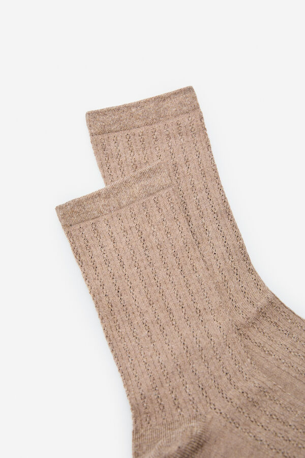 Cortefiel Long textured socks Grey