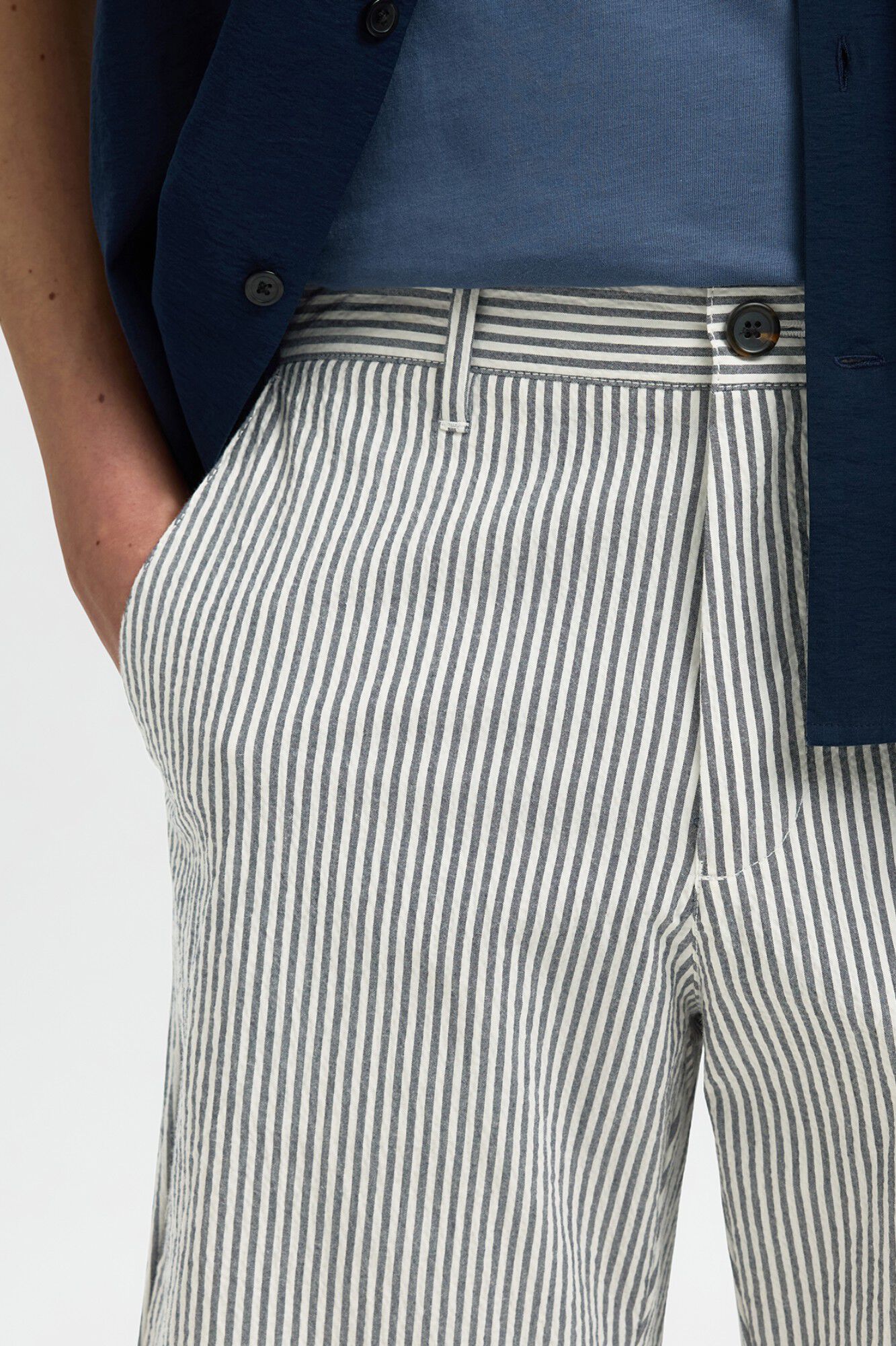 Selected Pantal&oacute;n corto tejido estructura