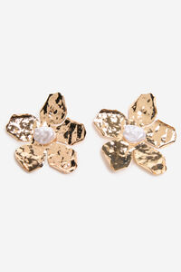 Cortefiel Pearl flower earring Gold