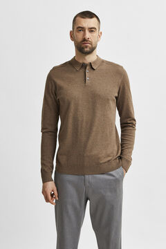 Cortefiel Men's polo shirt jumper Brown