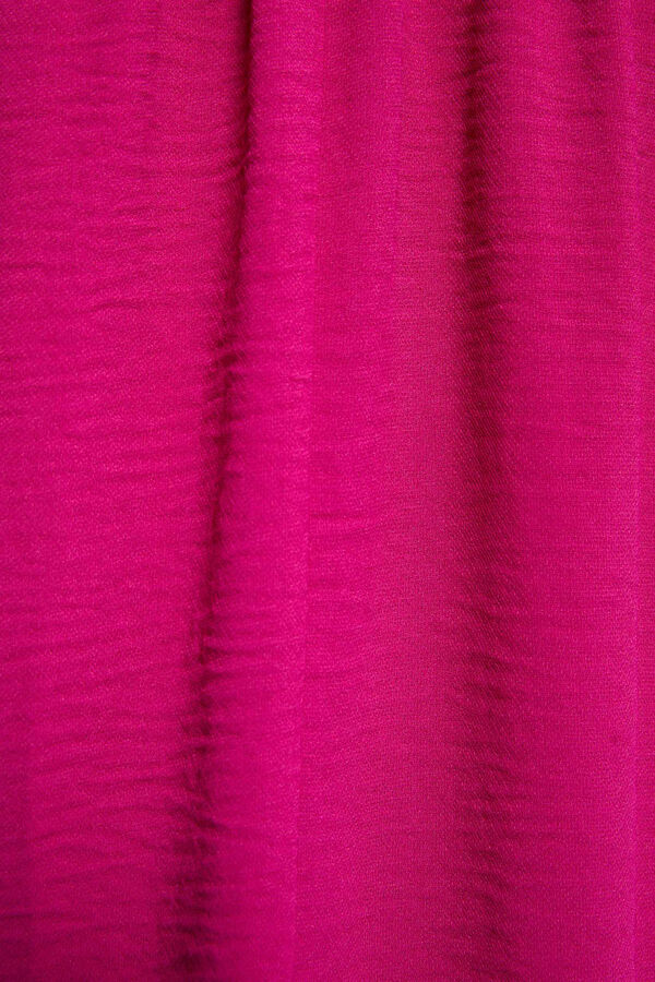 Morgan Vestido cruzado manga 3/4 Fucsia
