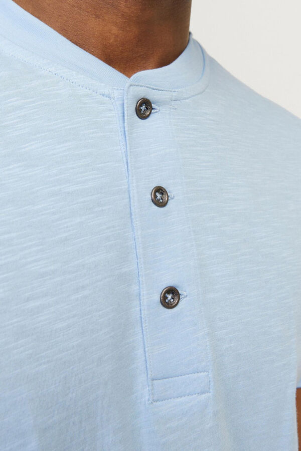 Cortefiel Camiseta slim fit botones Azul