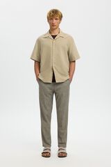 Selected Camisa de manga curta Tostado