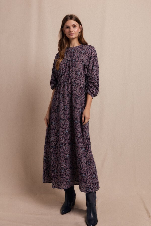 Slowlove Vestido estampado Negro