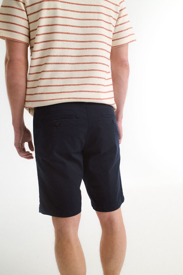Selected Shorts calças chino de linho Preto
