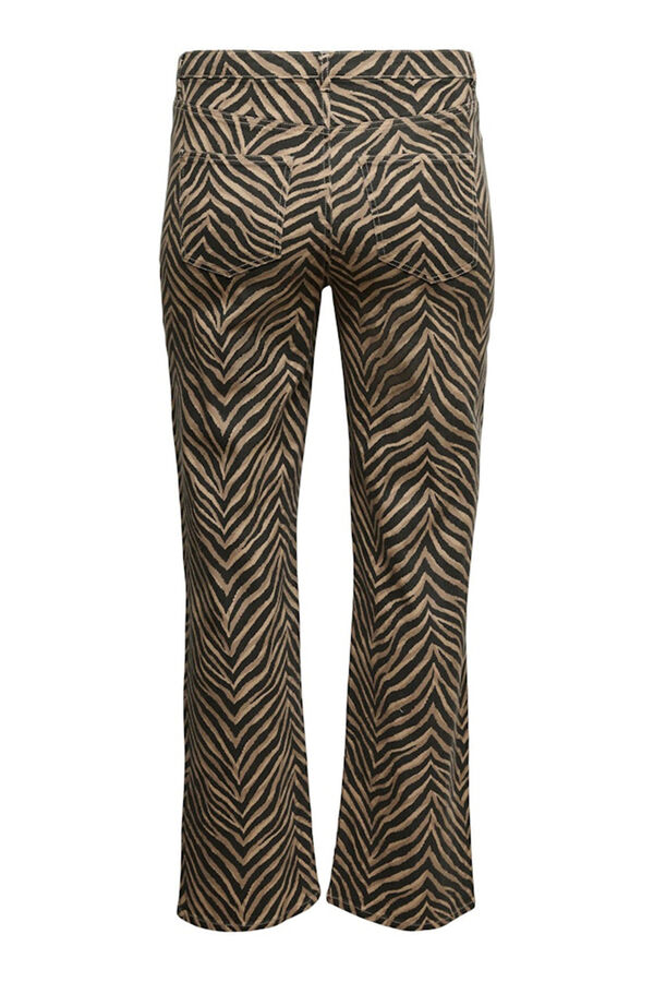 Vero Moda Curve Cal&ccedil;a jeans plus size com estampa animal Castanho