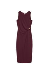 Vero Moda Vestido midi com detalhe de fivela  Roxo