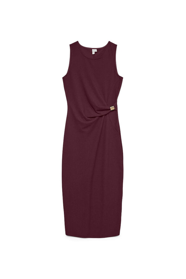 Vero Moda Vestido midi com detalhe de fivela  Roxo