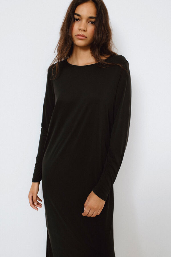 Vila Vestido midi Preto