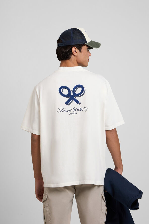 Silbon T-shirt especial para sociedade de tênis Ecru