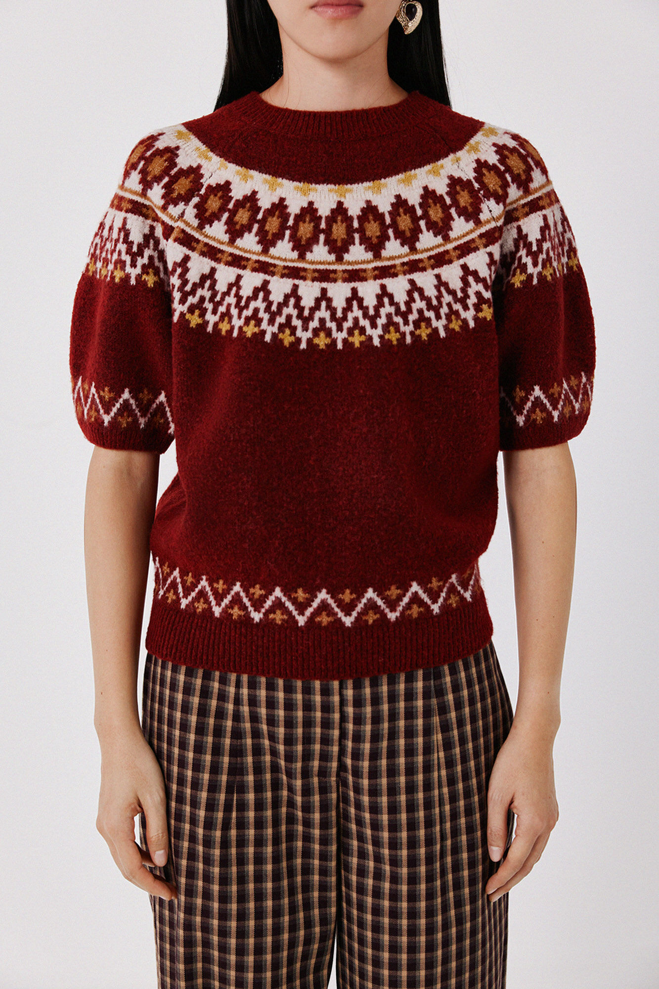 Cortefiel Positional fair isle jumper
