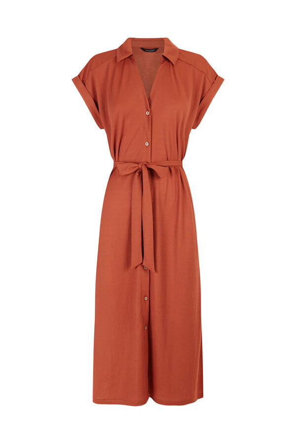 Cortefiel Shirt dress Brown
