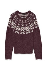 Vero Moda Camisola estampado de manga comprida feminino Roxo