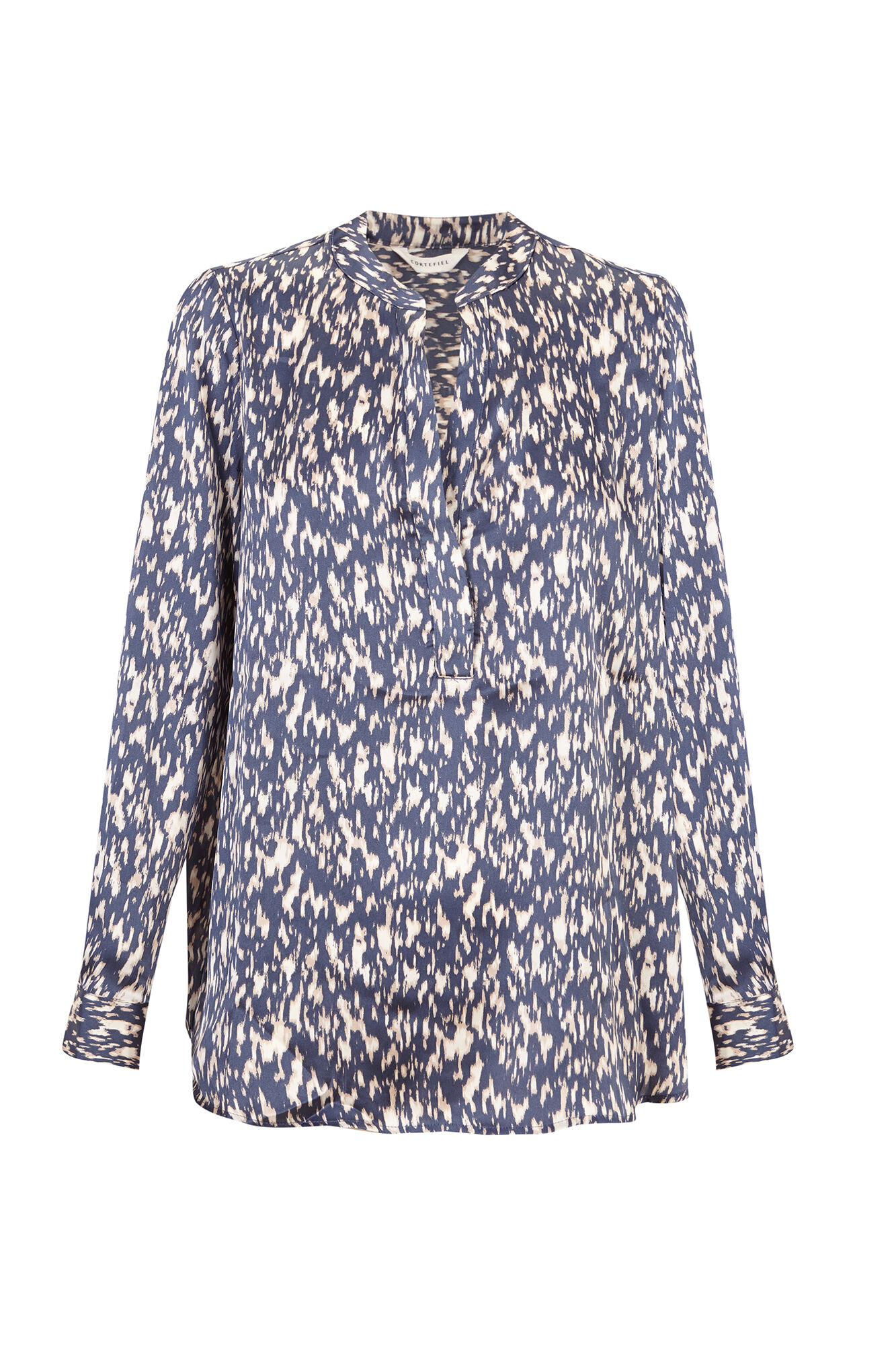 Cortefiel Satin-finish polo shirt blouse