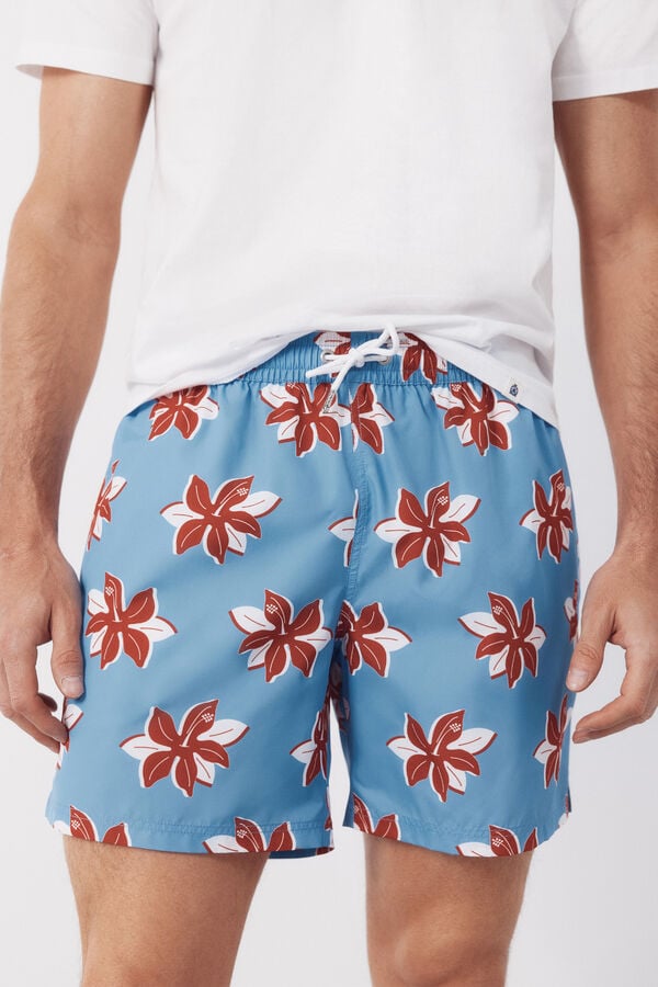 Cortefiel Floral print swimwear Green