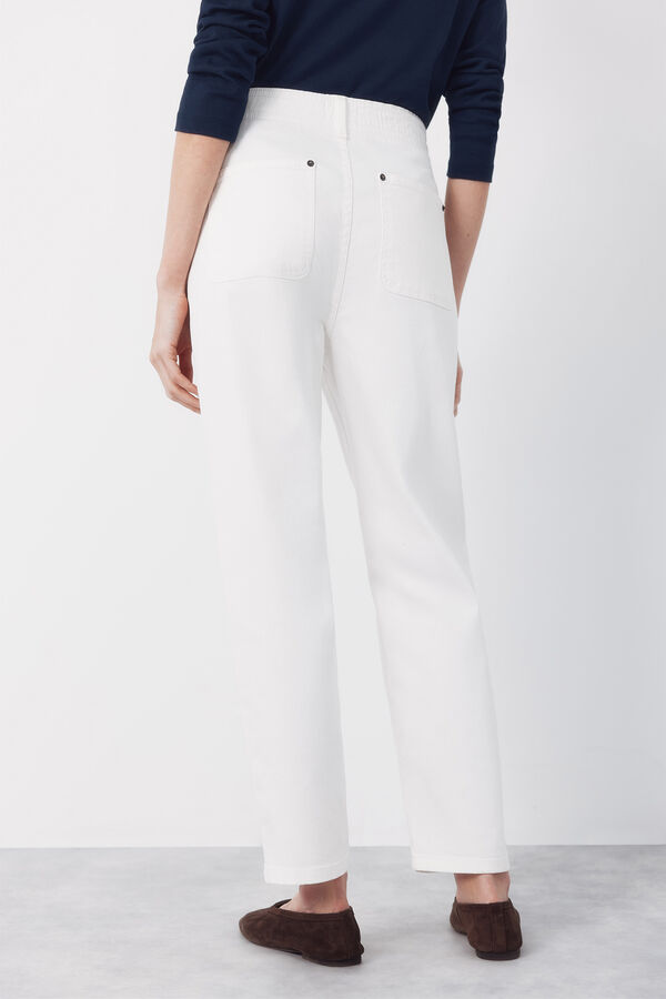 Cortefiel Jeans Easy Fit White