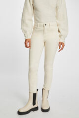 Morgan Cal&ccedil;as slim corte standard Ecru