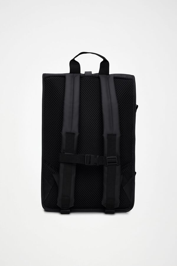 Rains Mochila rolltop grande imperme&aacute;vel Preto