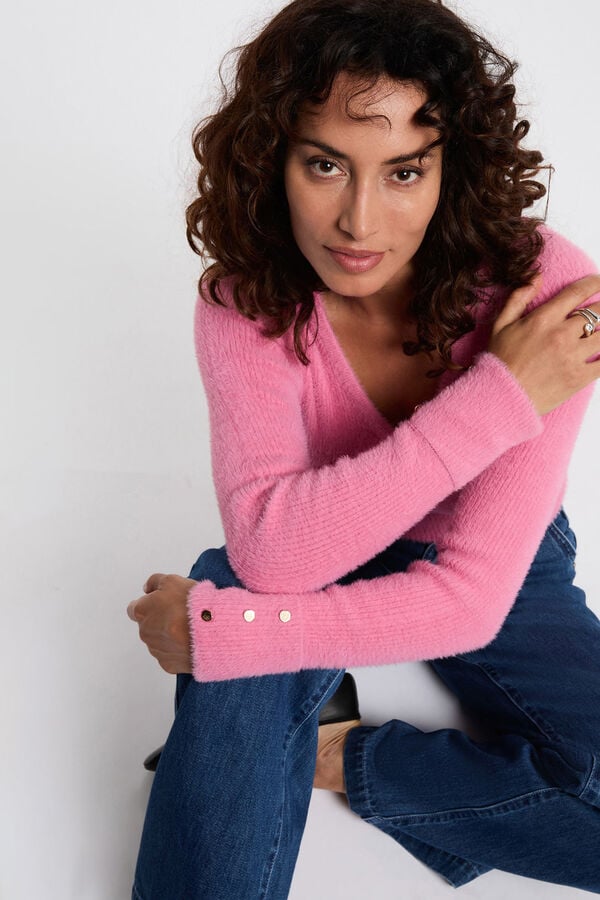 Morgan Camisola de malha de manga malha Subiu