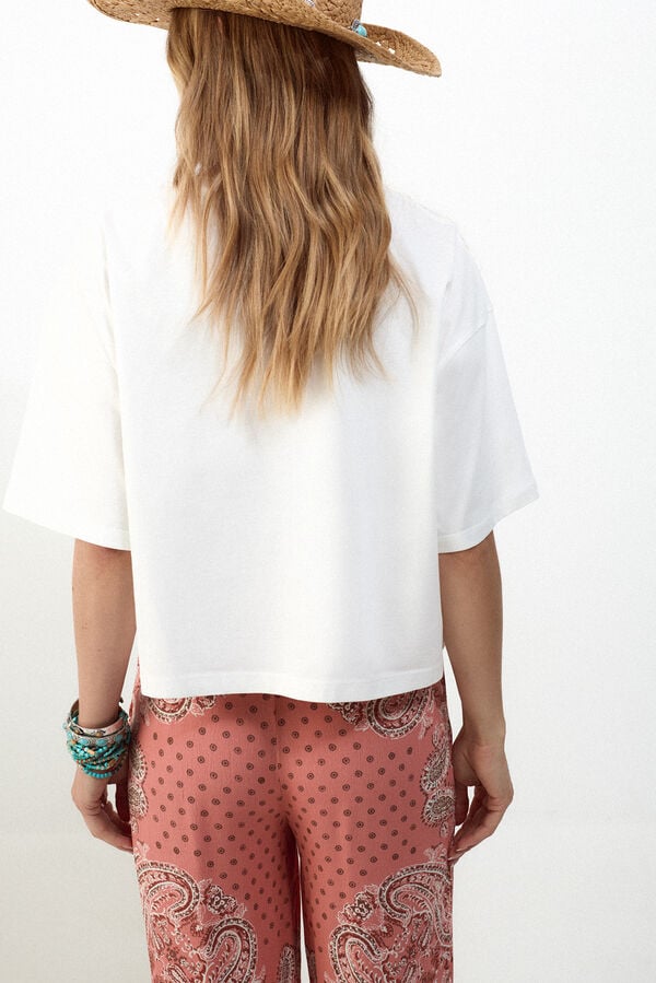 Slowlove Camiseta crop Slowlove Branco