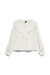 Vero Moda Blusa manga comprida com folhos Branco