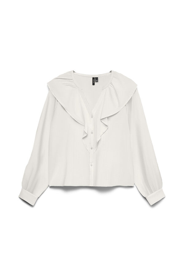 Vero Moda Blusa manga comprida com folhos Branco