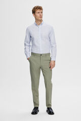 Selected Camisa de manga comprida Slim Fit confecionada com algodão reciclado Impressão