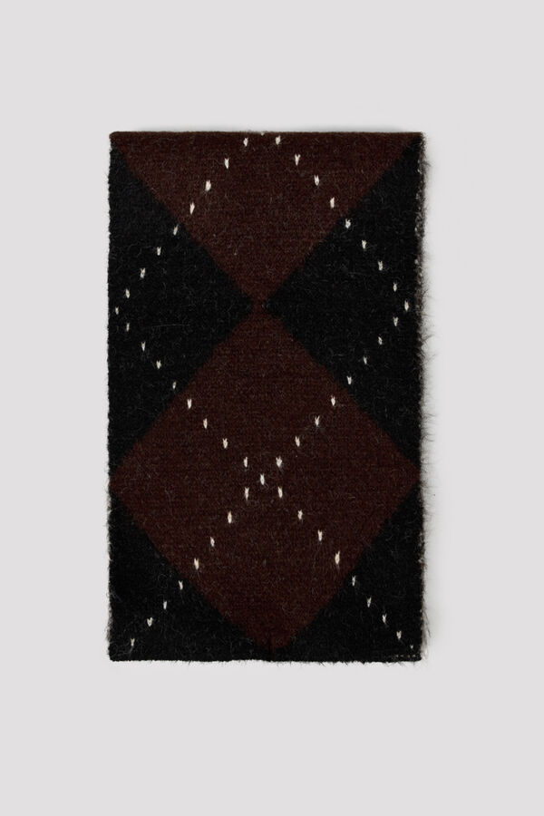Cortefiel Diamond scarf Printed grey