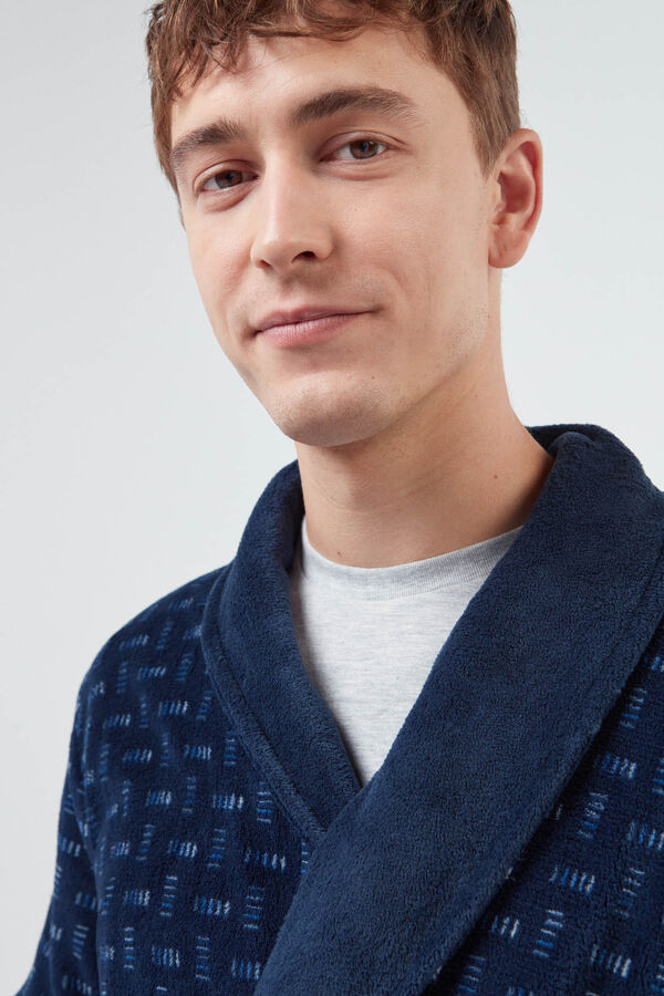 Privata Robe homem comprido de coralina Azul